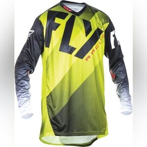Fly Racing Light Lime and Black Jersey size Large